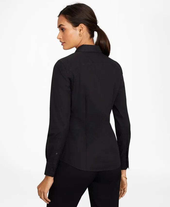 Brooks Brothers Shirts and Tops NonIron TailoredFit Stretch Supima Cotton Dress Shirt Black 8211 Women Brooks Brothers Shirts and Tops NonIron TailoredFit Stretch Supima Cotton Dress Shirt Black 8211 Women