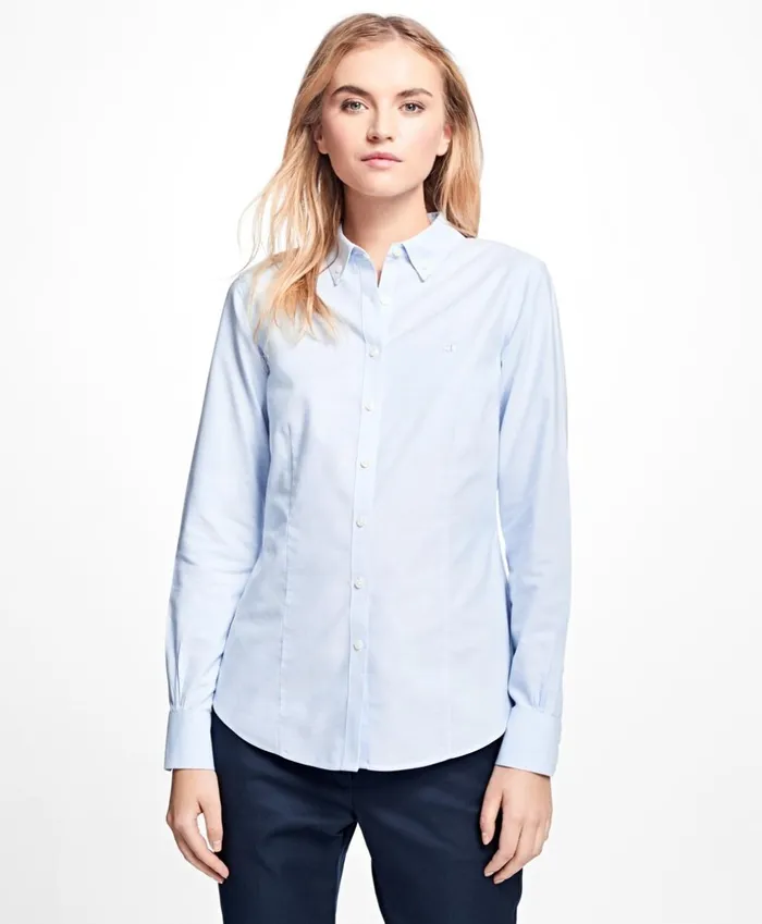 Brooks Brothers Shirts and Tops NonIron TailoredFit Supima Cotton Dress Shirt Light Blue 8211 Women Brooks Brothers Shirts and Tops NonIron TailoredFit Supima Cotton Dress Shirt Light Blue 8211 Women
