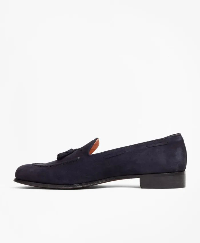 Brooks Brothers Shoes and Belts Suede Tassel Loafers Navy 8211 Women
