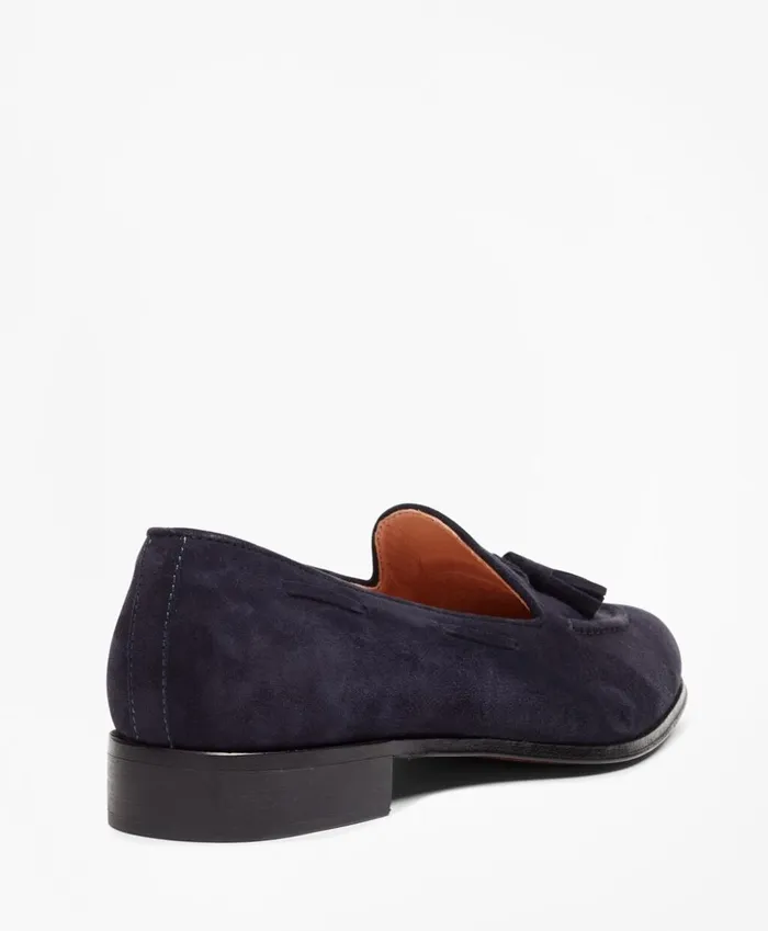 Brooks Brothers Shoes and Belts Suede Tassel Loafers Navy 8211 Women