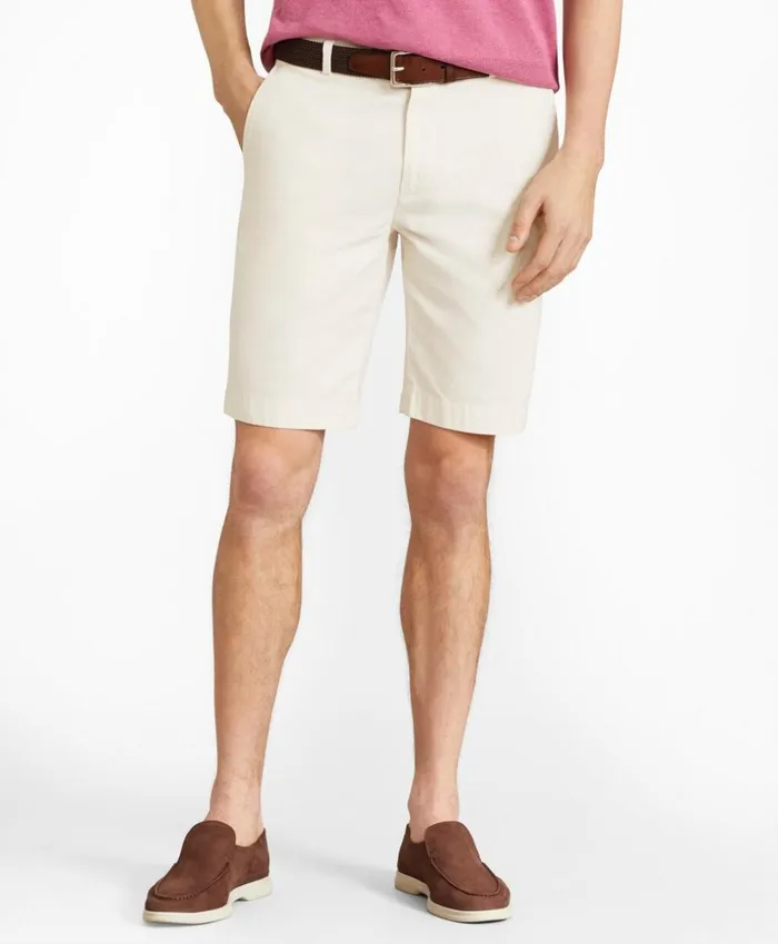 Brooks Brothers Shorts and Swimwear GarmentDyed 10034 Shorts Oatmeal 8211 Men