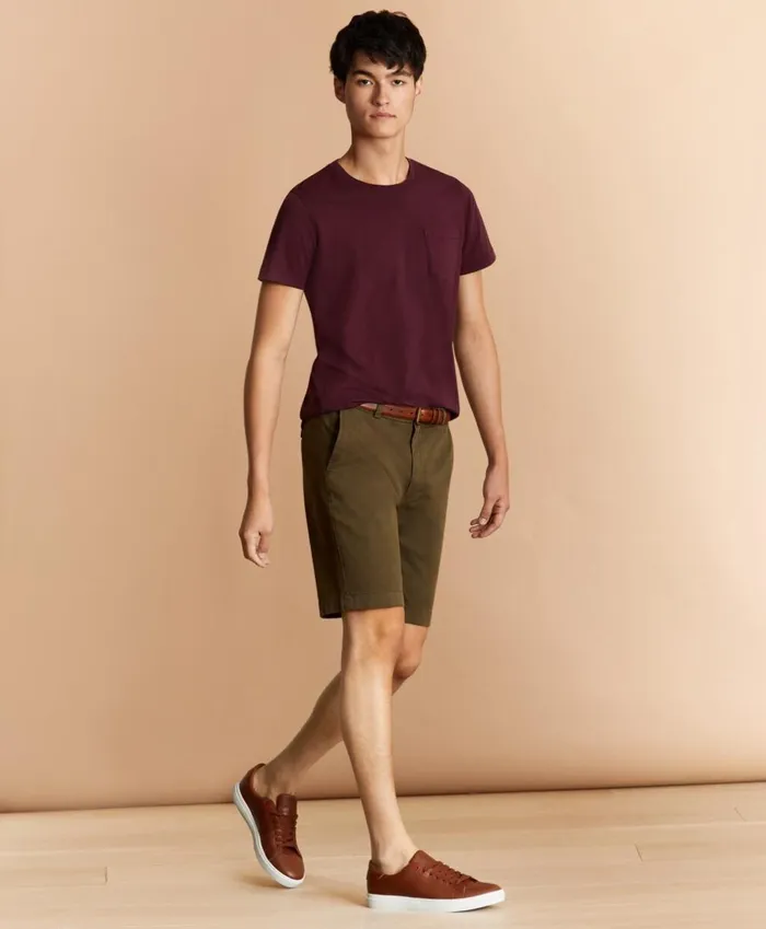 Brooks Brothers Shorts and Swimwear GarmentDyed 9034 Stretch Chino Shorts Olive 8211 Men Brooks Brothers Shorts and Swimwear GarmentDyed 9034 Stretch Chino Shorts Olive 8211 Men