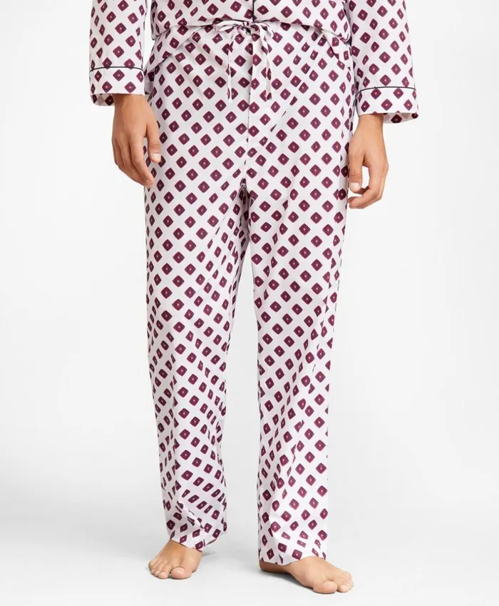 Brooks Brothers Sleepwear Neat Print Pajamas White 8211 Men