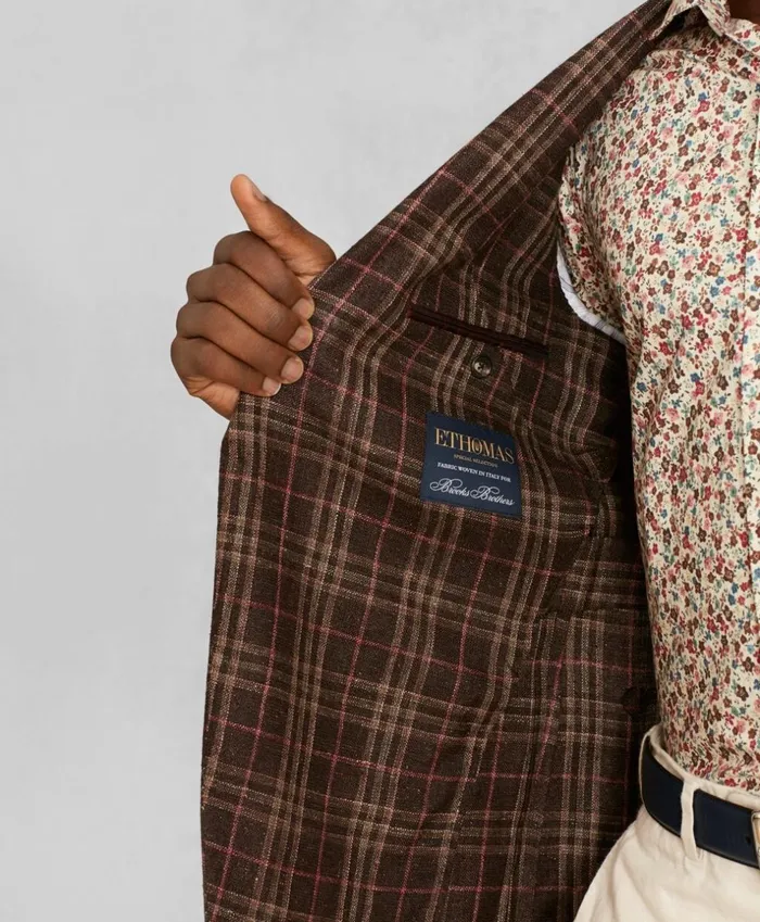 Brooks Brothers Sport Coats and Vests Golden Fleece SilkBlend Plaid Sport Coat Brown 8211 Men Brooks Brothers Sport Coats and Vests Golden Fleece SilkBlend Plaid Sport Coat Brown 8211 Men