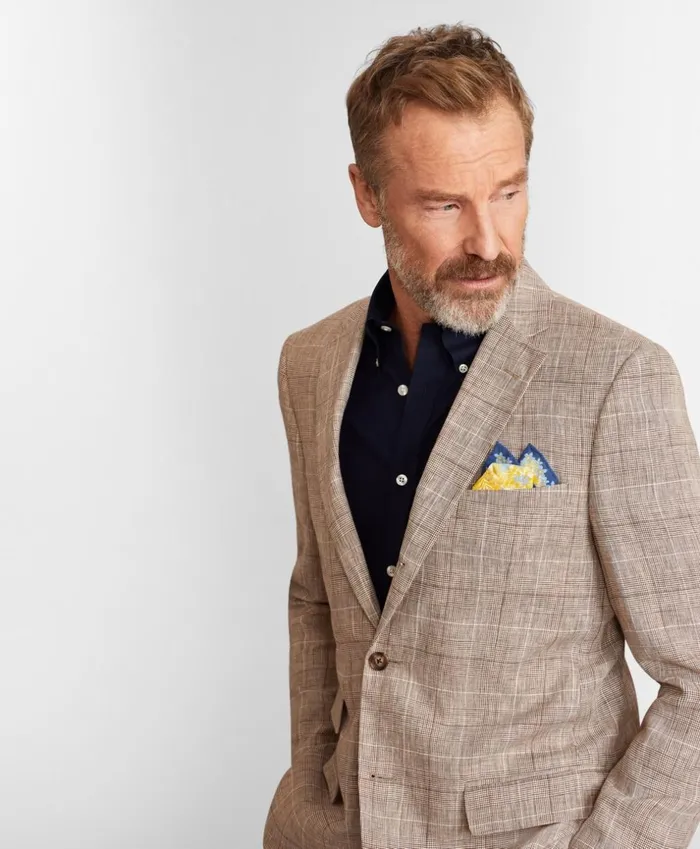 Brooks Brothers Sport Coats and Vests Madison Fit Linen Check Sport Coat Beige 8211 Men Brooks Brothers Sport Coats and Vests Madison Fit Linen Check Sport Coat Beige 8211 Men