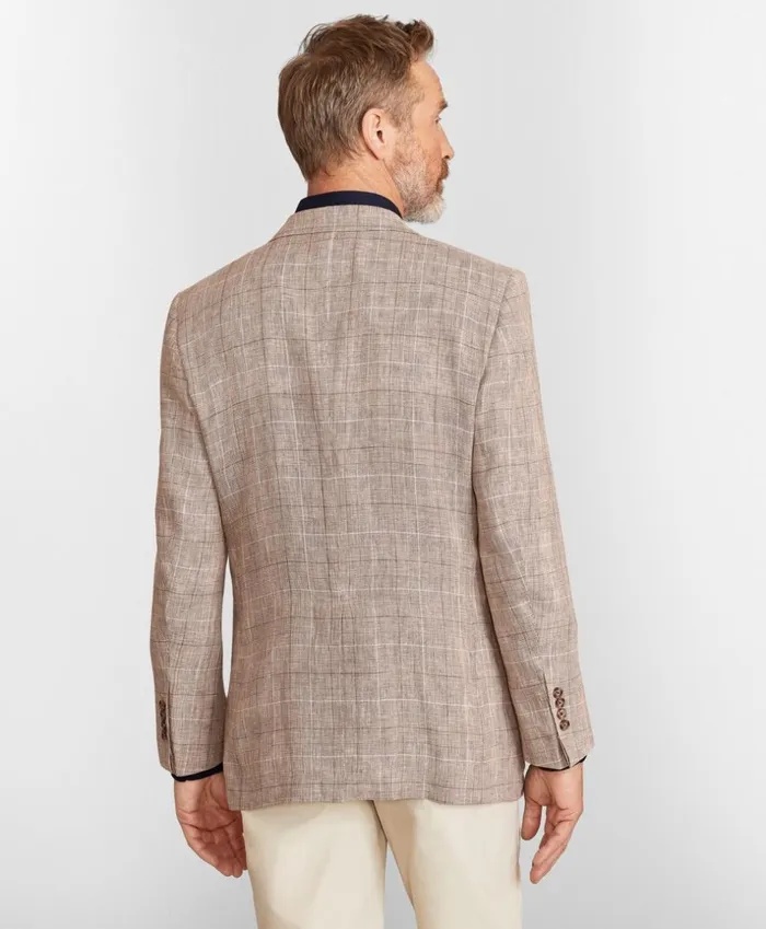 Brooks Brothers Sport Coats and Vests Madison Fit Linen Check Sport Coat Beige 8211 Men Brooks Brothers Sport Coats and Vests Madison Fit Linen Check Sport Coat Beige 8211 Men