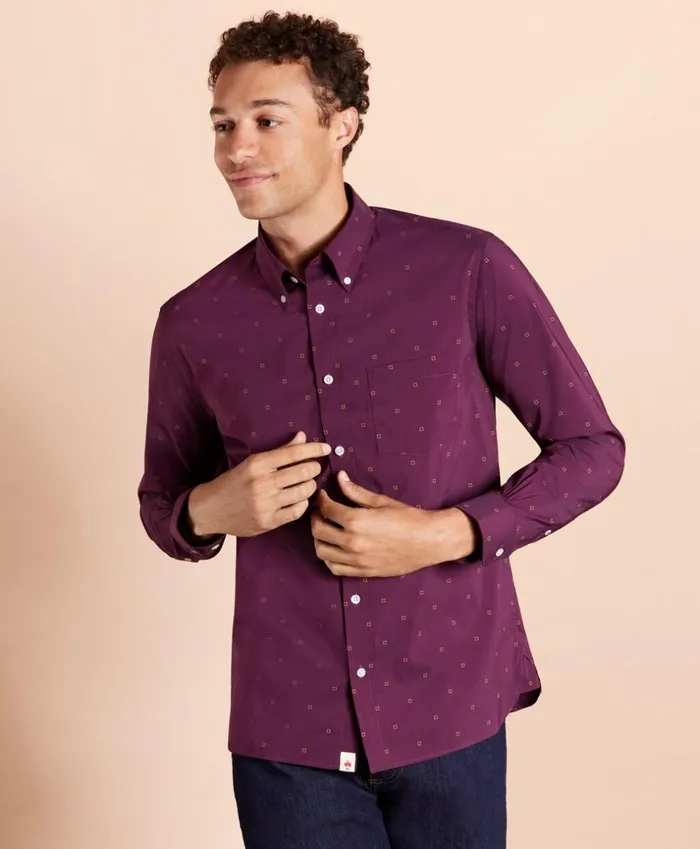 Brooks Brothers Sport Shirts Performance Series Geometric Print Poplin Shirt Burgundy 8211 Men Brooks Brothers Sport Shirts Performance Series Geometric Print Poplin Shirt Burgundy 8211 Men