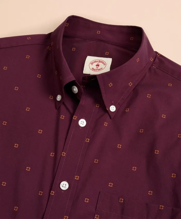 Brooks Brothers Sport Shirts Performance Series Geometric Print Poplin Shirt Burgundy 8211 Men Brooks Brothers Sport Shirts Performance Series Geometric Print Poplin Shirt Burgundy 8211 Men