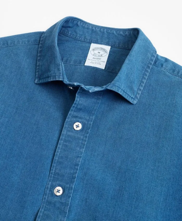 Brooks Brothers Sport Shirts Regent Fit Dobby Indigo Sport Shirt Indigo 8211 Men