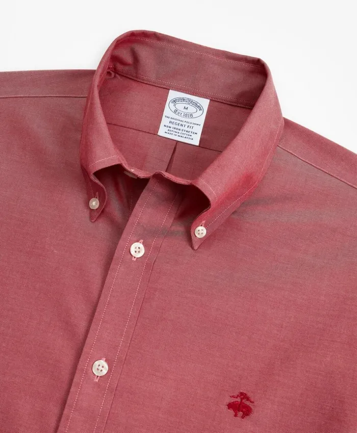 Brooks Brothers Sport Shirts Stretch Regent Fitted Sport Shirt NonIron Red 8211 Men