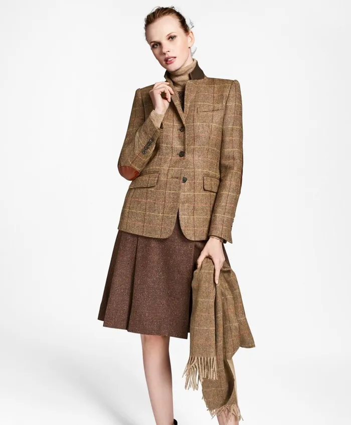 Brooks Brothers Suit Separates Checked Wool Tweed Hacking Jacket Brown 8211 Women Brooks Brothers Suit Separates Checked Wool Tweed Hacking Jacket Brown 8211 Women
