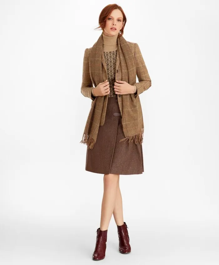 Brooks Brothers Suit Separates Checked Wool Tweed Hacking Jacket Brown 8211 Women Brooks Brothers Suit Separates Checked Wool Tweed Hacking Jacket Brown 8211 Women