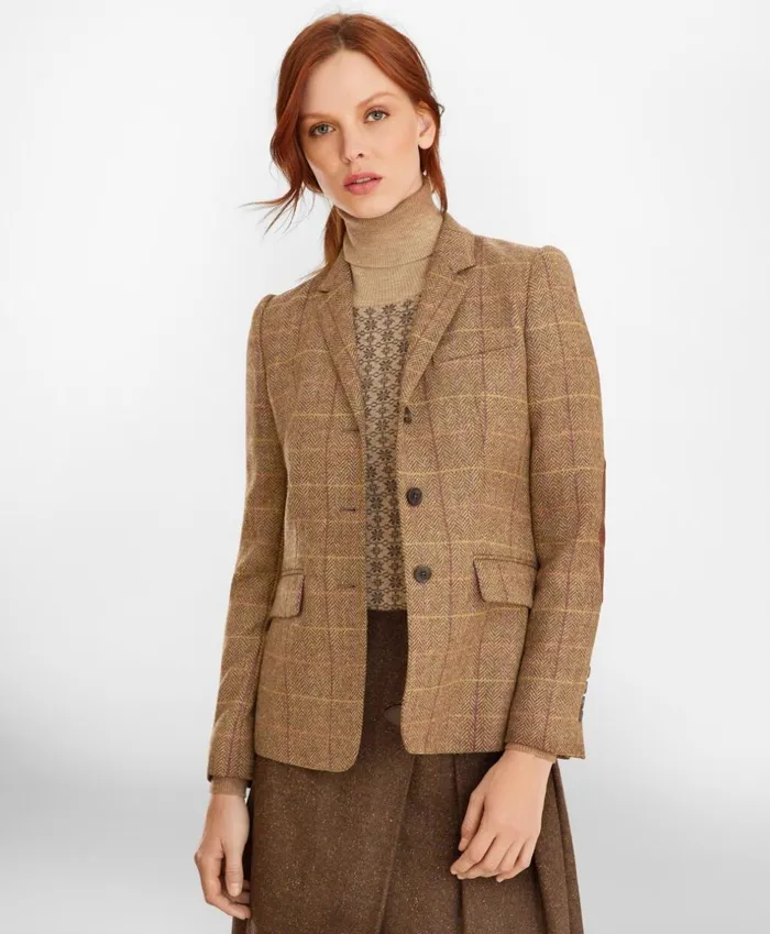 Brooks Brothers Suit Separates Checked Wool Tweed Hacking Jacket Brown 8211 Women Brooks Brothers Suit Separates Checked Wool Tweed Hacking Jacket Brown 8211 Women