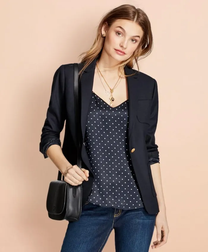 Brooks Brothers Suit Separates Patch Pocket Stretch Wool Blazer Navy 8211 Women Brooks Brothers Suit Separates Patch Pocket Stretch Wool Blazer Navy 8211 Women