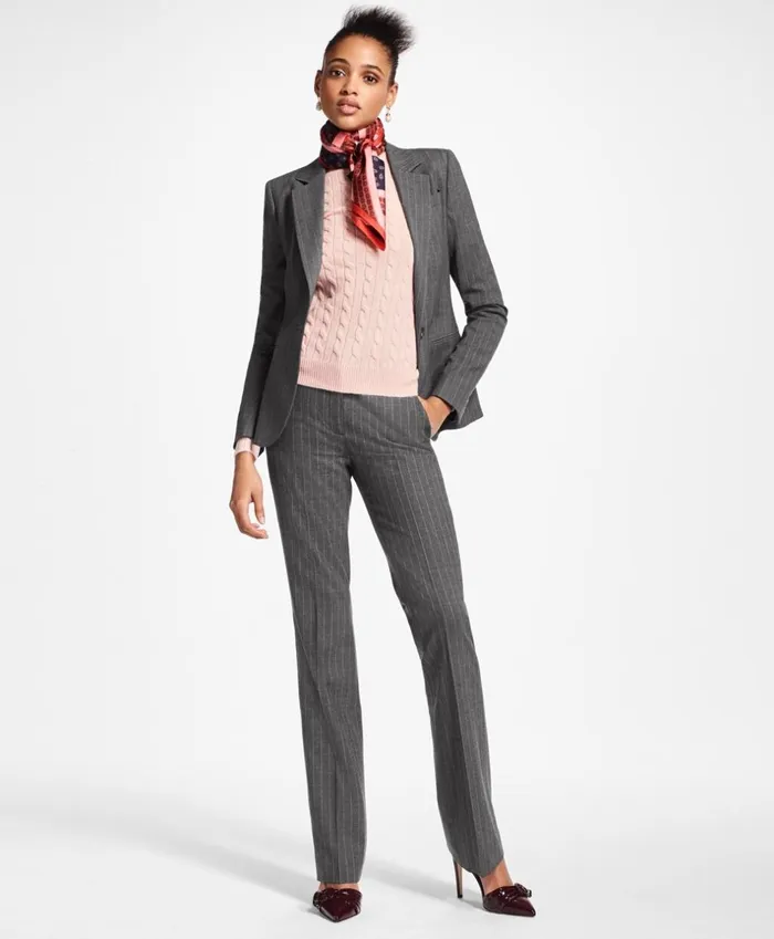 Brooks Brothers Suit Separates Pinstripe Stretch Wool Pants Grey 8211 Women Brooks Brothers Suit Separates Pinstripe Stretch Wool Pants Grey 8211 Women