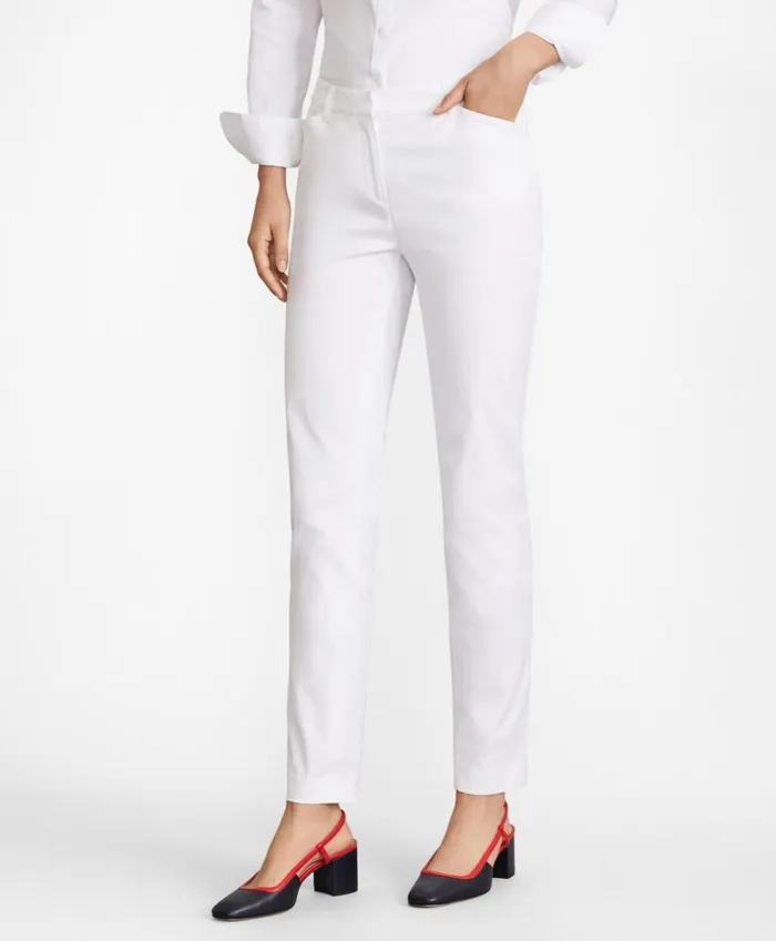 Brooks Brothers Suit Separates Stretch Cotton Twill Ankle Pants White 8211 Women Brooks Brothers Suit Separates Stretch Cotton Twill Ankle Pants White 8211 Women
