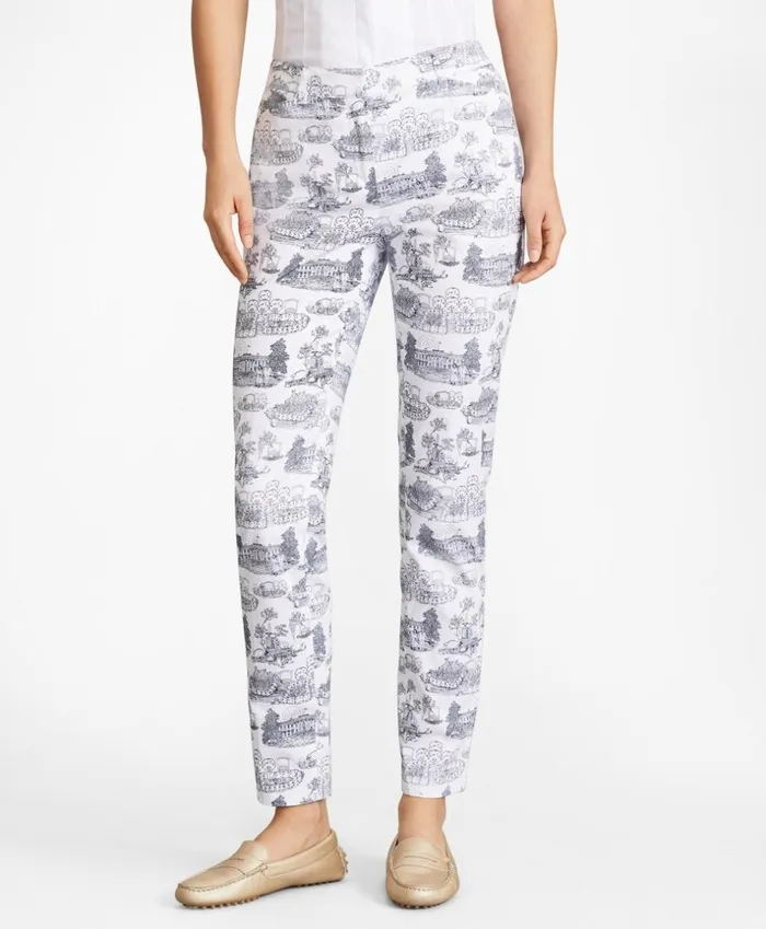Brooks Brothers Suit Separates Toile Canvas Pants Whitenavy 8211 Women