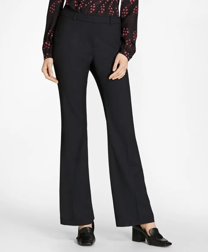 Brooks Brothers Suit Separates Wool WideLeg Pants Black 8211 Women