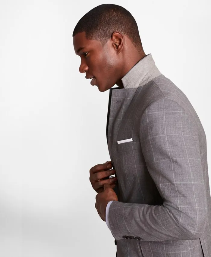 Brooks Brothers Suits BrooksGate RegentFit Windowpane Wool Suit Jacket Medium Grey 8211 Men Brooks Brothers Suits BrooksGate RegentFit Windowpane Wool Suit Jacket Medium Grey 8211 Men