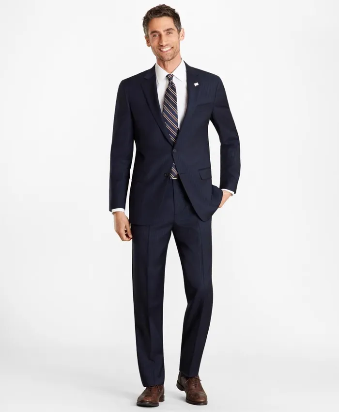 Brooks Brothers Suits Madison Fit Pinstripe 1818 Suit Navy 8211 Men