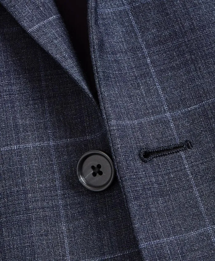 Brooks Brothers Suits Milano Fit Plaid 1818 Suit Dark Blue 8211 Men