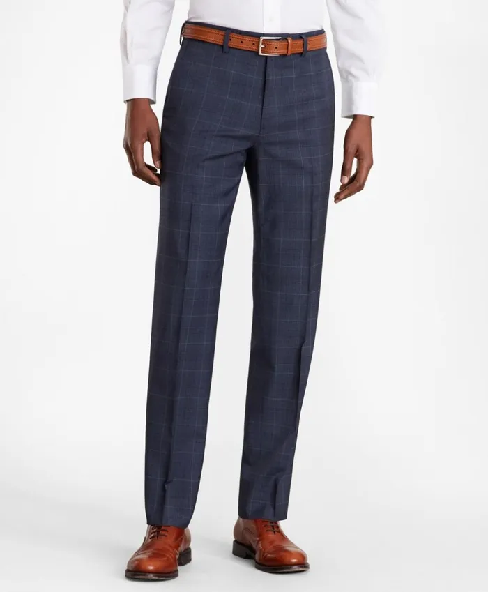 Brooks Brothers Suits Milano Fit Plaid 1818 Suit Dark Blue 8211 Men