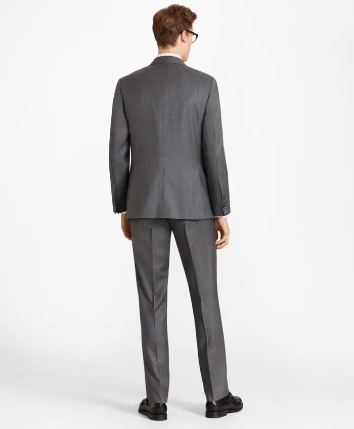 Brooks Brothers Suits Milano Fit TwoButton Stripe 1818 Suit Grey 8211 Men Brooks Brothers Suits Milano Fit TwoButton Stripe 1818 Suit Grey 8211 Men