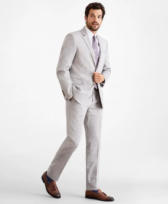 Brooks Brothers Suits Regent Fit Linen Blend 1818 Suit Natural 8211 Men