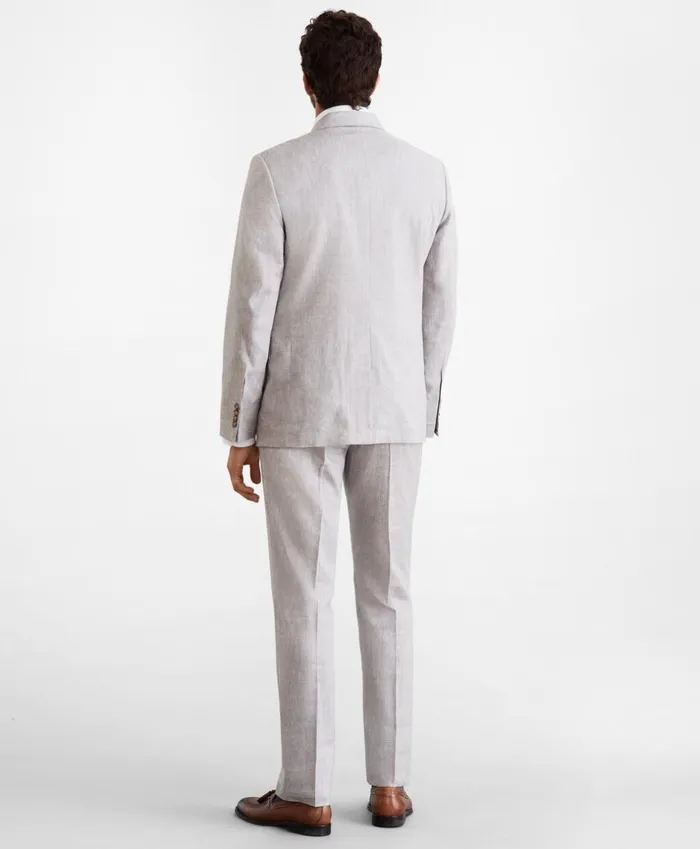 Brooks Brothers Suits Regent Fit Linen Blend 1818 Suit Natural 8211 Men