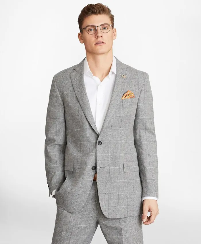 Brooks Brothers Suits Regent Fit MultiPlaid 1818 Suit Grey 8211 Men Brooks Brothers Suits Regent Fit MultiPlaid 1818 Suit Grey 8211 Men