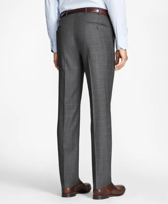 Brooks Brothers Suits Regent Fit Open Plaid 1818 Suit Grey 8211 Men