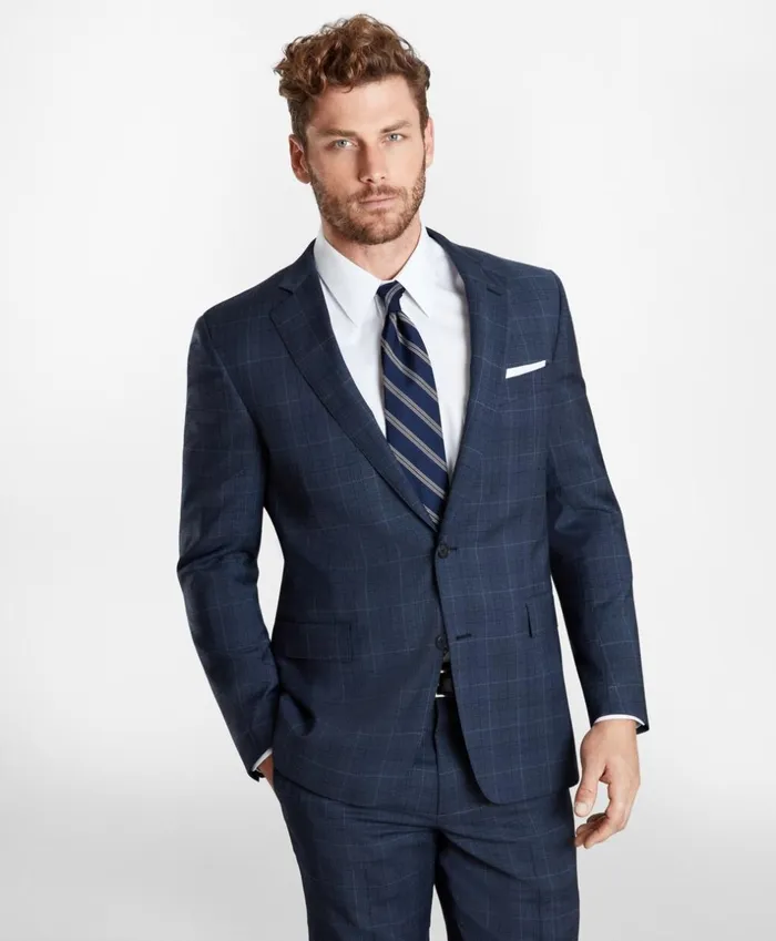 Brooks Brothers Suits Regent Fit Plaid 1818 Suit Dark Blue 8211 Men Brooks Brothers Suits Regent Fit Plaid 1818 Suit Dark Blue 8211 Men