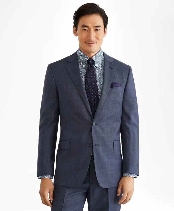 Brooks Brothers Suits Regent Fit TwoButton Plaid 1818 Suit Navy 8211 Men Brooks Brothers Suits Regent Fit TwoButton Plaid 1818 Suit Navy 8211 Men