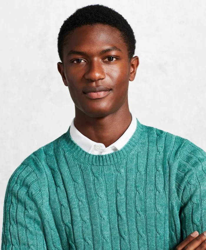 Brooks Brothers Sweaters Golden Fleece 3D Knit Cable Crewneck Sweater Green 8211 Men Brooks Brothers Sweaters Golden Fleece 3D Knit Cable Crewneck Sweater Green 8211 Men