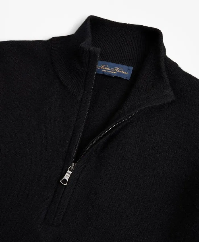 Brooks Brothers Sweaters TwoPly Cashmere HalfZip Sweater Black 8211 Men Brooks Brothers Sweaters TwoPly Cashmere HalfZip Sweater Black 8211 Men