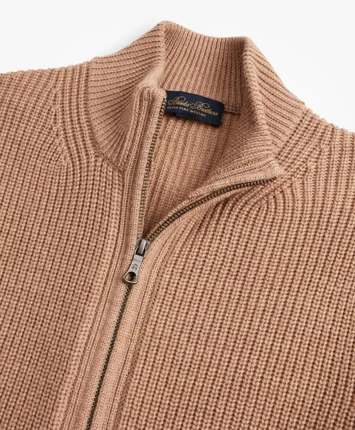 Brooks Brothers Sweaters Washable Merino Wool FullZip Sweater Camel 8211 Men Brooks Brothers Sweaters Washable Merino Wool FullZip Sweater Camel 8211 Men