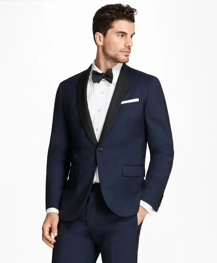 Brooks Brothers Tuxedo Shop Milano Fit Shawl Collar Navy Tuxedo Navy 8211 Men