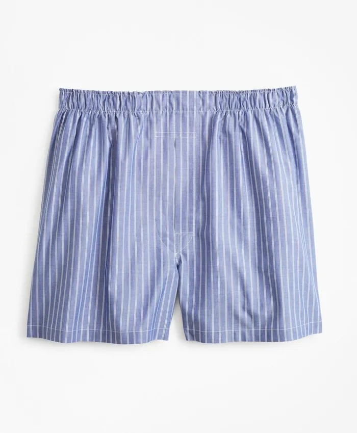 Brooks Brothers Underwear and Socks Traditional Fit Thin Stripe Boxers Blue 8211 Men