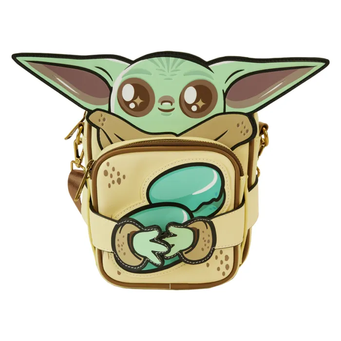 C2E2 Limited Edition The Mandalorian Grogu Crossbuddies Cosplay Crossbody Bag With Coin Bag Unisex Loungefly Crossbody Bags C2E2 Limited Edition The Mandalorian Grogu Crossbuddies Cosplay Crossbody Bag With Coin Bag Unisex Loungefly Crossbody Bags
