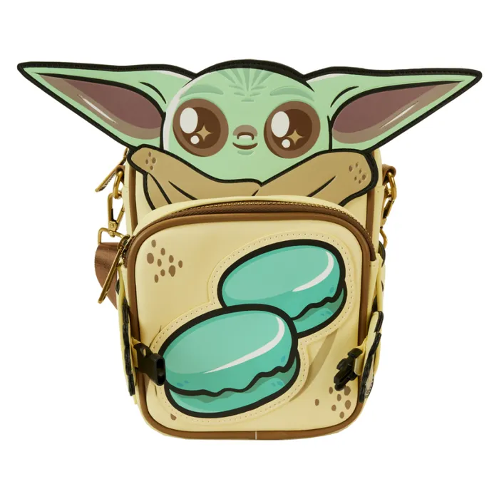 C2E2 Limited Edition The Mandalorian Grogu Crossbuddies Cosplay Crossbody Bag With Coin Bag Unisex Loungefly Crossbody Bags C2E2 Limited Edition The Mandalorian Grogu Crossbuddies Cosplay Crossbody Bag With Coin Bag Unisex Loungefly Crossbody Bags