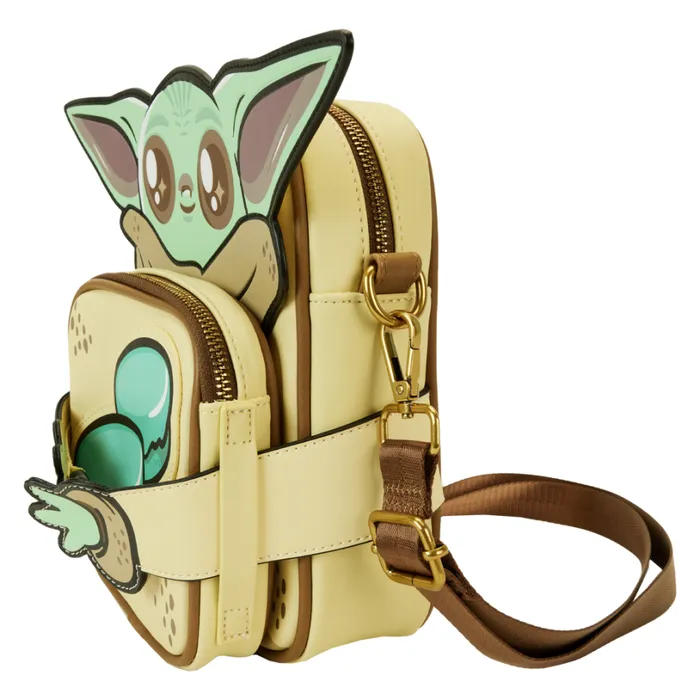 C2E2 Limited Edition The Mandalorian Grogu Crossbuddies Cosplay Crossbody Bag With Coin Bag Unisex Loungefly Crossbody Bags C2E2 Limited Edition The Mandalorian Grogu Crossbuddies Cosplay Crossbody Bag With Coin Bag Unisex Loungefly Crossbody Bags