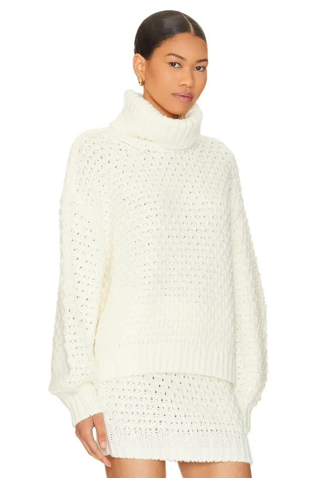 Cable Turtleneck Sweater Ivory Women Lovers and Friends Sweaters and Knits