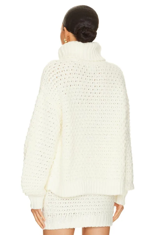 Cable Turtleneck Sweater Ivory Women Lovers and Friends Sweaters and Knits