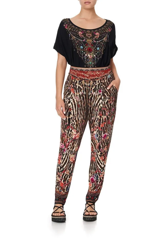 Camilla Extended Sizes Women Harem Pants With Front Pleats Liv A Little