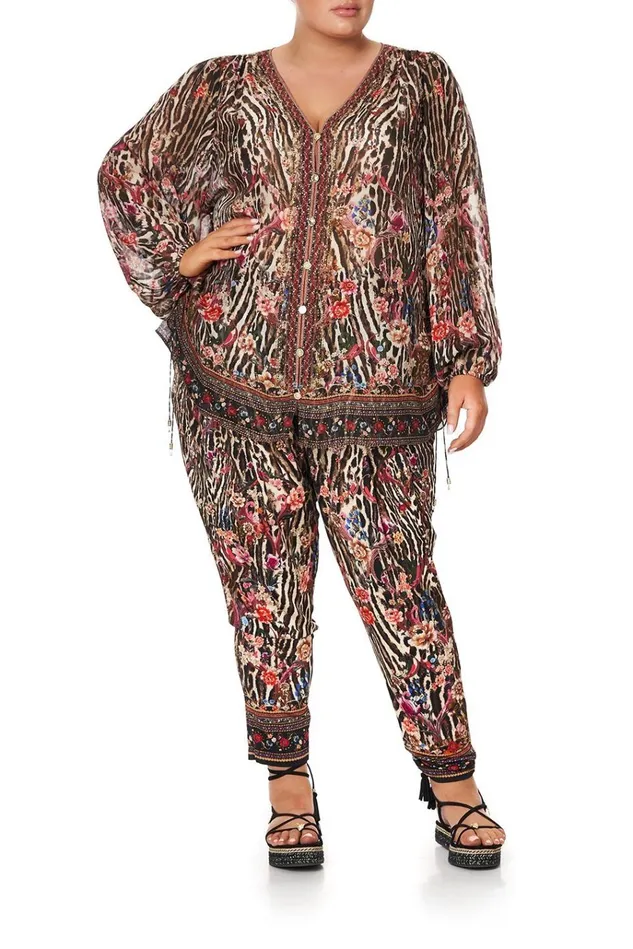 Camilla Extended Sizes Women Harem Pants With Front Pleats Liv A Little