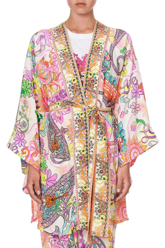 Camilla Kimonos Women Kimono With Tie Belt Let The Sun Shine