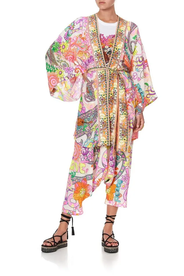 Camilla Kimonos Women Kimono With Tie Belt Let The Sun Shine