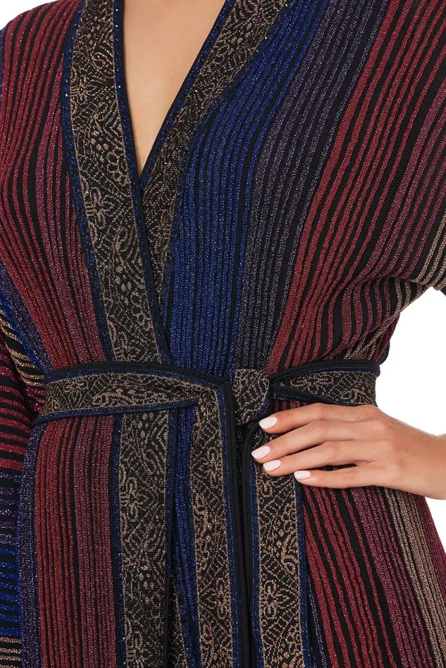 Camilla Knitwear Women Metallic Knit Cardi With Tie Folk River