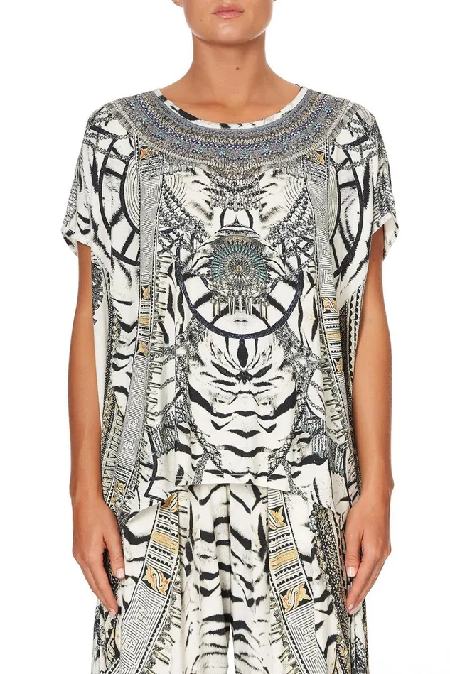 Camilla Loungewear Women Loose Fit Round Neck Tee Wild Belle