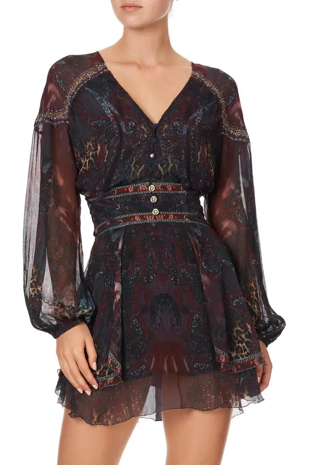 Camilla Mini Dresses Women Button Through Dress With Band The Smoking Lounge